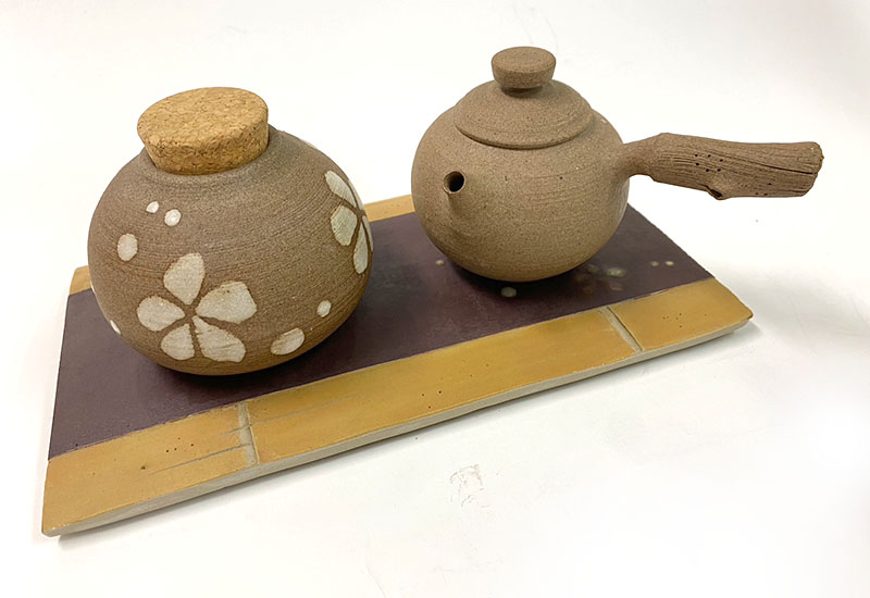 清窯 湯潤清 黑陶桐花茶具組